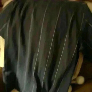 Men’s Haggar short sleeve button down blue with white stripes shirt sz2x (NWT).